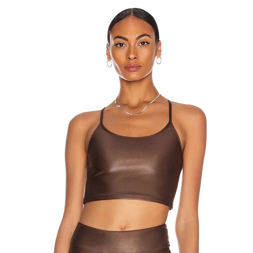 NWT. Koral Leah Infinity Sports Bra in Cafe. Size L